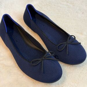 Rothy's Navy Blue Women's Bow Ballet Flats
